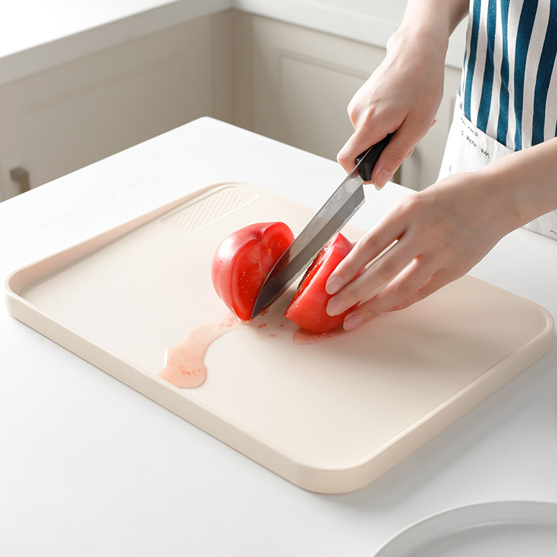 Tocător din plastic cu două fețe, suprafață antiderapantă, pentru fructe și carne, uz casnic