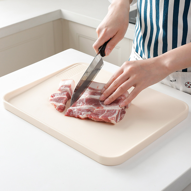 Tocător din plastic cu două fețe, suprafață antiderapantă, pentru fructe și carne, uz casnic