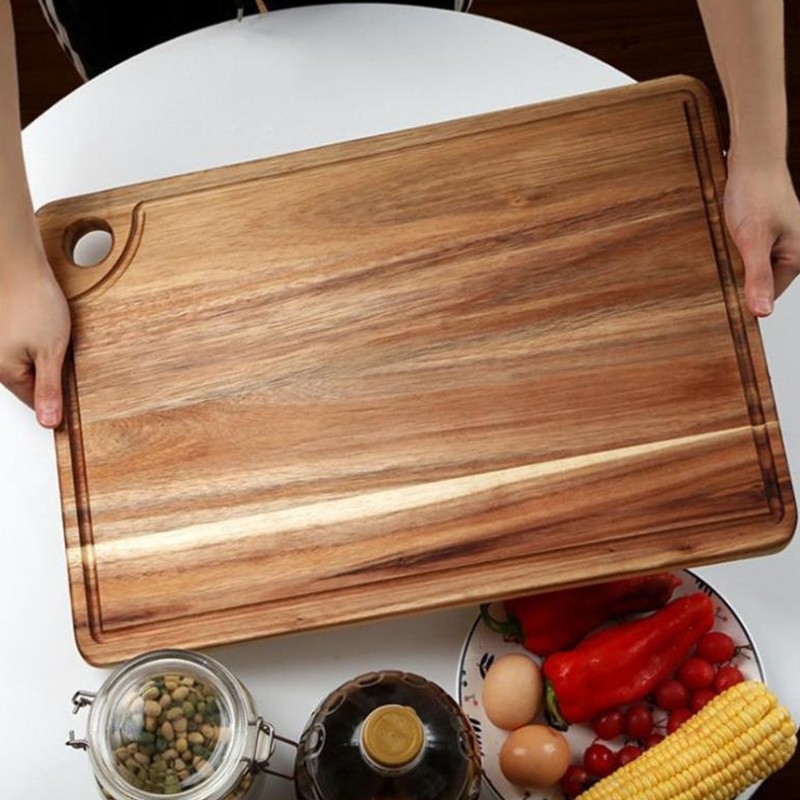 Acáciafaanyagból készült vágódeszka háztartási használatra | Hordozható, penészálló, korrózióálló | Modern egyszerű stílus | Hongyu | 2023