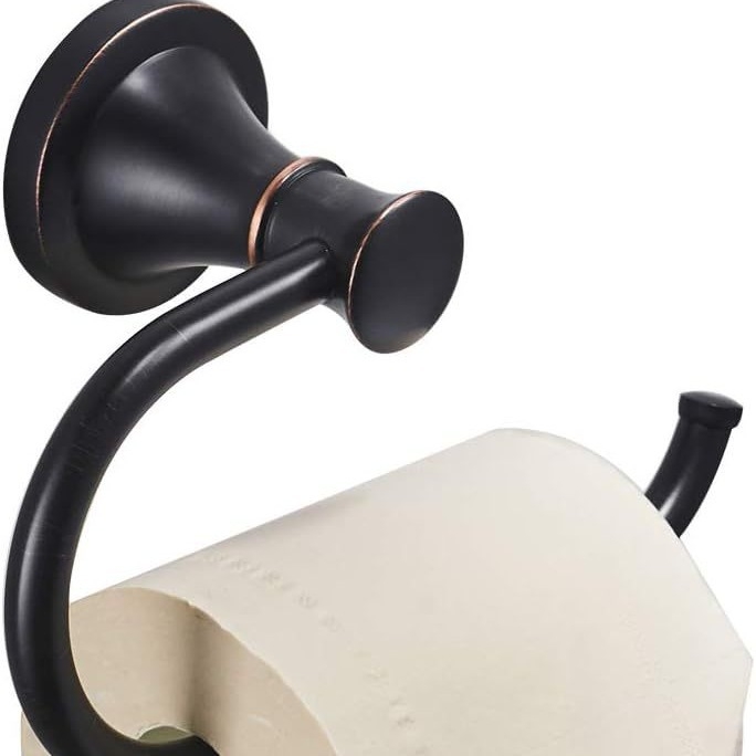 Set od nehrđajućeg čelika za kupaonicu, dva komada, držač papira i prsten za ručnik, zidni, antik završna obrada, novi kineski stil