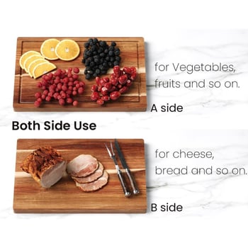 Set dasaka za rezanje od akacije, tri komada, dvostrano korištenje, kućna upotreba, moderan minimalistički stil, šifra proizvoda 014