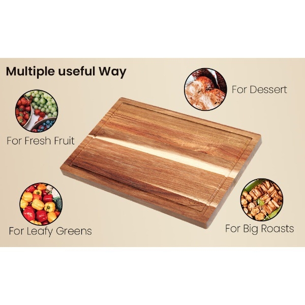 Set dasaka za rezanje od akacije, tri komada, dvostrano korištenje, kućna upotreba, moderan minimalistički stil, šifra proizvoda 014