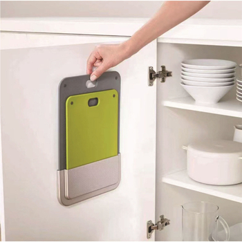 Dvostruka daska za rezanje — zidna montaža, lako se čisti, plastična, moderni minimalistički stil