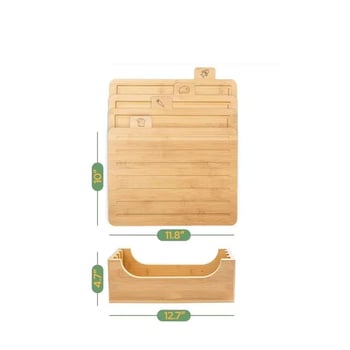 Bambusova daska za rezanje - četverodijelni set, kuhinja višenamjenska, antibakterijska, moderni minimalistički stil