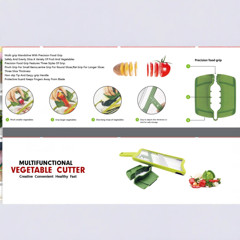 Višenamjenski rezač za povrće i voće, plastično kućište, porijeklo: Wenzhou, mogućnost logotipa