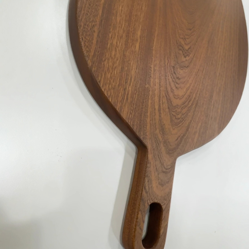 Daska za pizzu od ebonskog drveta, kružna drvena podloga za kućnu uporabu, lansiranje 2024