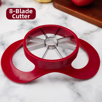 Krájač na jablká a jadrovací nástroj, 8-dielny set, z nehrdzavejúcej ocele 430, delič ovocia