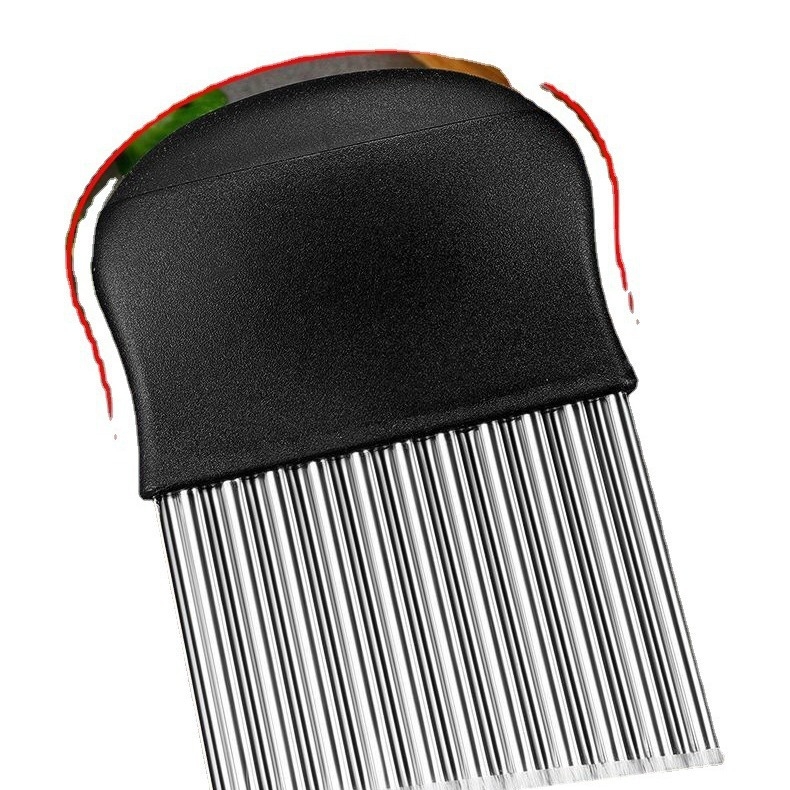 Rezač za krumpire s vlčjim zubima i valovitom oštricom, od nehrđajućeg čelika 201, moderni minimalistički dizajn