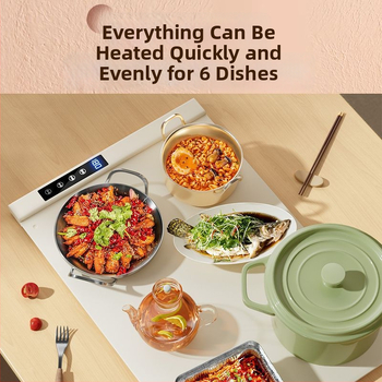 Three Little Chefs inteligentná silikónová vyhrievacia doska na jedlo, rolovateľná domáca ohrev jedla, 620x400 mm, 300 W, 220 V, 2 kg, prispôsobiteľná