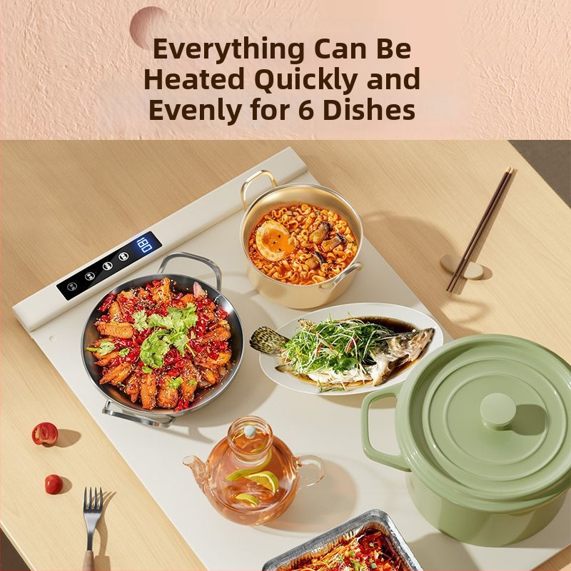 Three Little Chefs inteligentná silikónová vyhrievacia doska na jedlo, rolovateľná domáca ohrev jedla, 620x400 mm, 300 W, 220 V, 2 kg, prispôsobiteľná