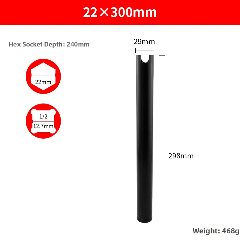 Elektrický vreckový skrutkovač s otvorom, predĺžený a hrubší, pre stolárstvo a lešenie — Ming Kite chróm-vanádiová oceľ, čierne povrchové spracovanie, 277 g