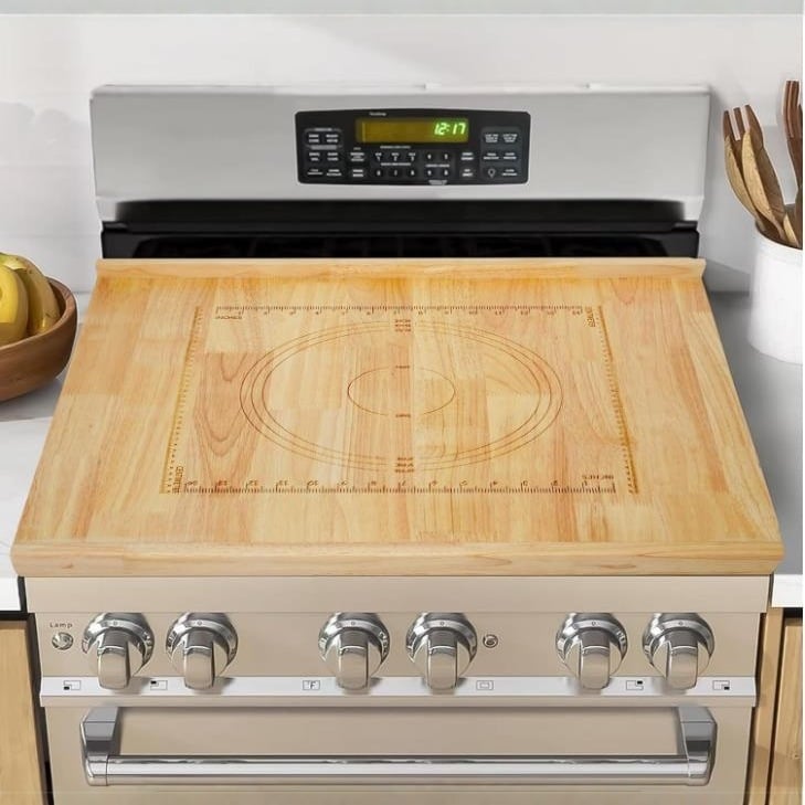 Ξύλινο διπλής όψεως ορθογώνιο κάλυμμα γκαζιού και σανίδα κοπής για ζύμωμα ζύμης