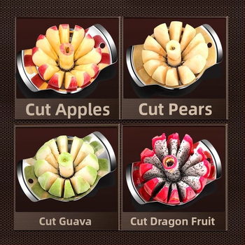 Nerezový krájač na jablká – viacúčelový delič ovocia pre jablká a hrušky, model c591