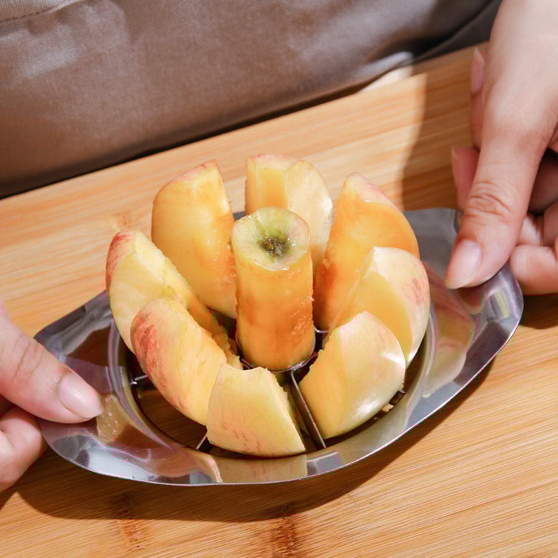 Tăietor pentru mere din oțel inoxidabil – dispozitiv multifuncțional pentru feliat și scoaterea sâmburilor, pentru mere și pere, model c591
