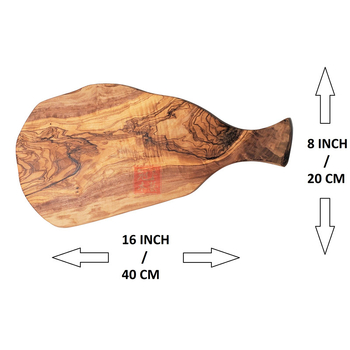 Σετ μαχαιριών και σανίδας κοπής από ελαιόδενδρο, διπλής όψεως, αντιβακτηριακό, φορητό, μοντέρνο στυλ