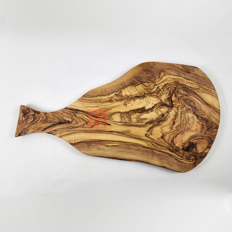 Σετ μαχαιριών και σανίδας κοπής από ελαιόδενδρο, διπλής όψεως, αντιβακτηριακό, φορητό, μοντέρνο στυλ