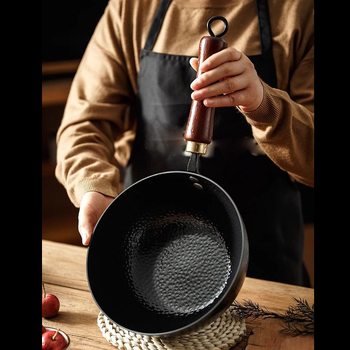 Wok od finog željeza, bez premaza, s jednim dnom, bez poklopca, otporan na hrđu