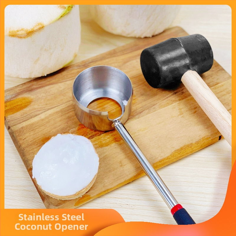 Otvárač kokosovej škrupiny z nerezovej ocele — multifunkčný nástroj, s logom, 2021