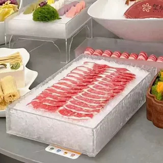 Melaminska kvadratna ploča s glaziranom površinom, stil Novi kineski stil, japanski nadahnut tanjur za sashimi i morsku hranu