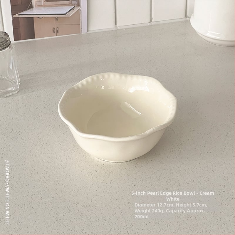 Porcelanski set posuđa za stol s dubokim tanjurima, nepravilnog oblika, pogodan za mikrovalnu, korejski stil
