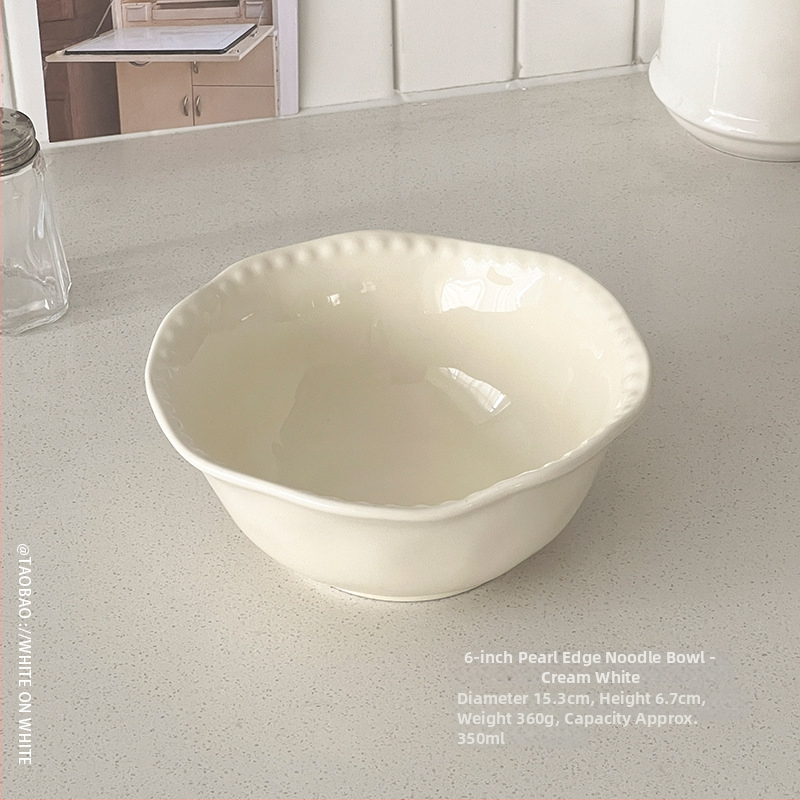 Porcelanski set posuđa za stol s dubokim tanjurima, nepravilnog oblika, pogodan za mikrovalnu, korejski stil