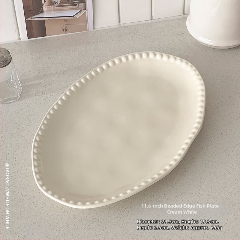 Porcelanski set posuđa za stol s dubokim tanjurima, nepravilnog oblika, pogodan za mikrovalnu, korejski stil