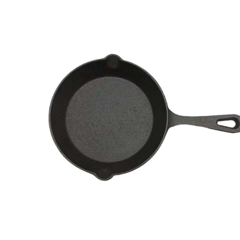 Lijevani željezni tiganj s ravnim dnom, bez premaza, pogodan za indukciju (700 g, dubina 2 cm)