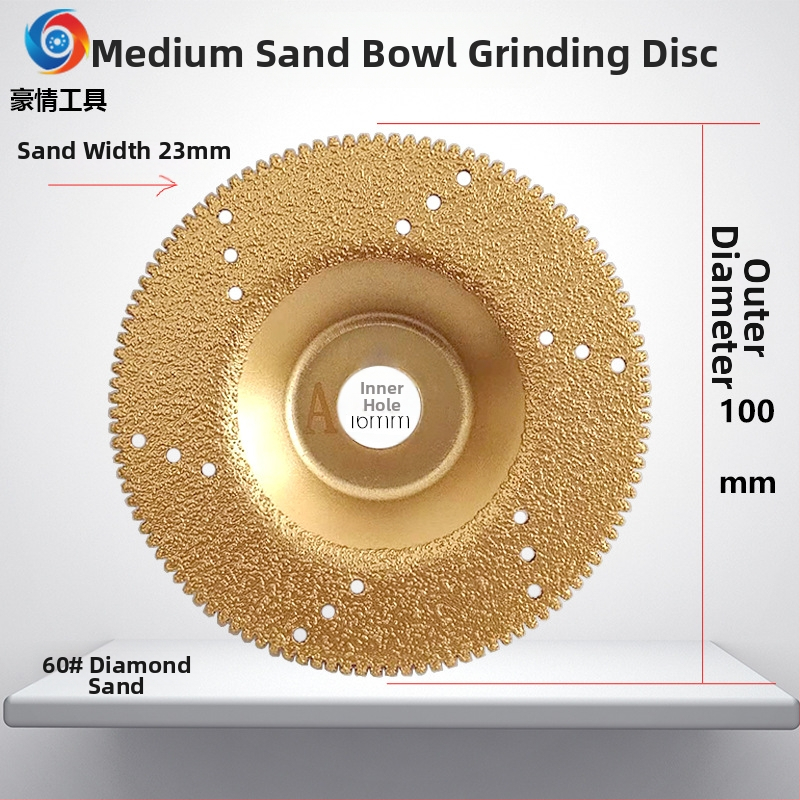 Diamantový disk na uhlovú brúsku – oblý misovitý brazed disk na brúsenie a rezanie mramoru, granitu, obkladačiek, kamenných dosiek a skla – Pride Tools