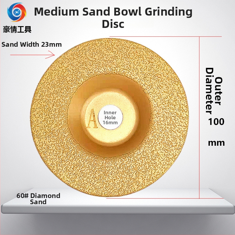 Diamantový disk na uhlovú brúsku – oblý misovitý brazed disk na brúsenie a rezanie mramoru, granitu, obkladačiek, kamenných dosiek a skla – Pride Tools