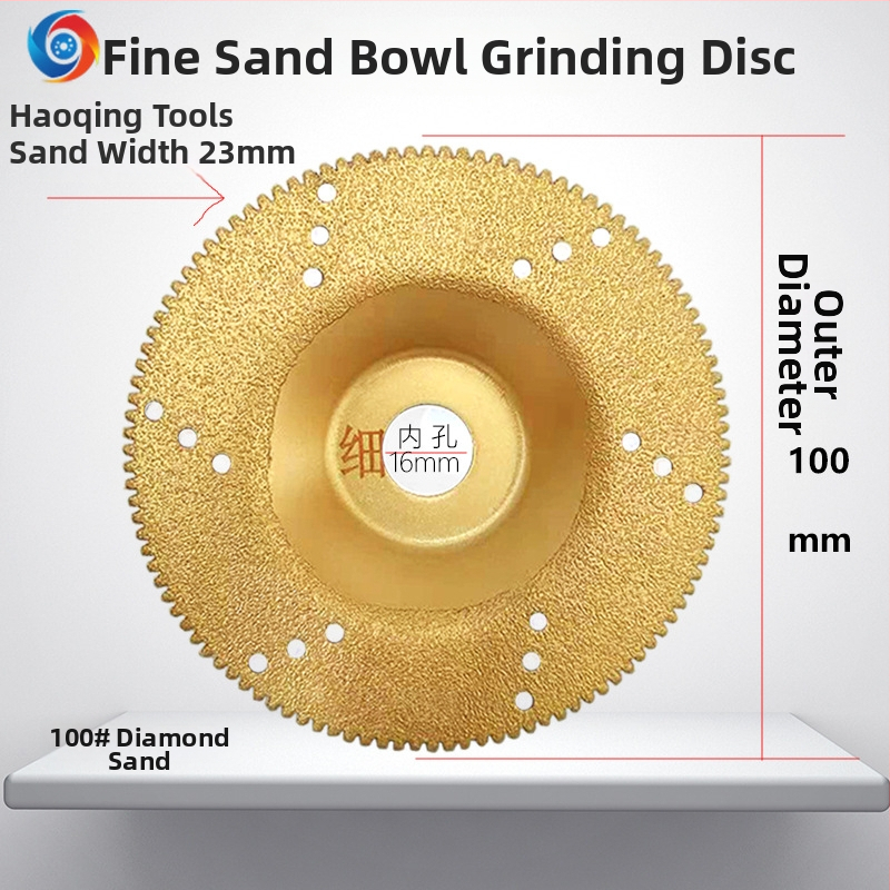 Diamantový disk na uhlovú brúsku – oblý misovitý brazed disk na brúsenie a rezanie mramoru, granitu, obkladačiek, kamenných dosiek a skla – Pride Tools