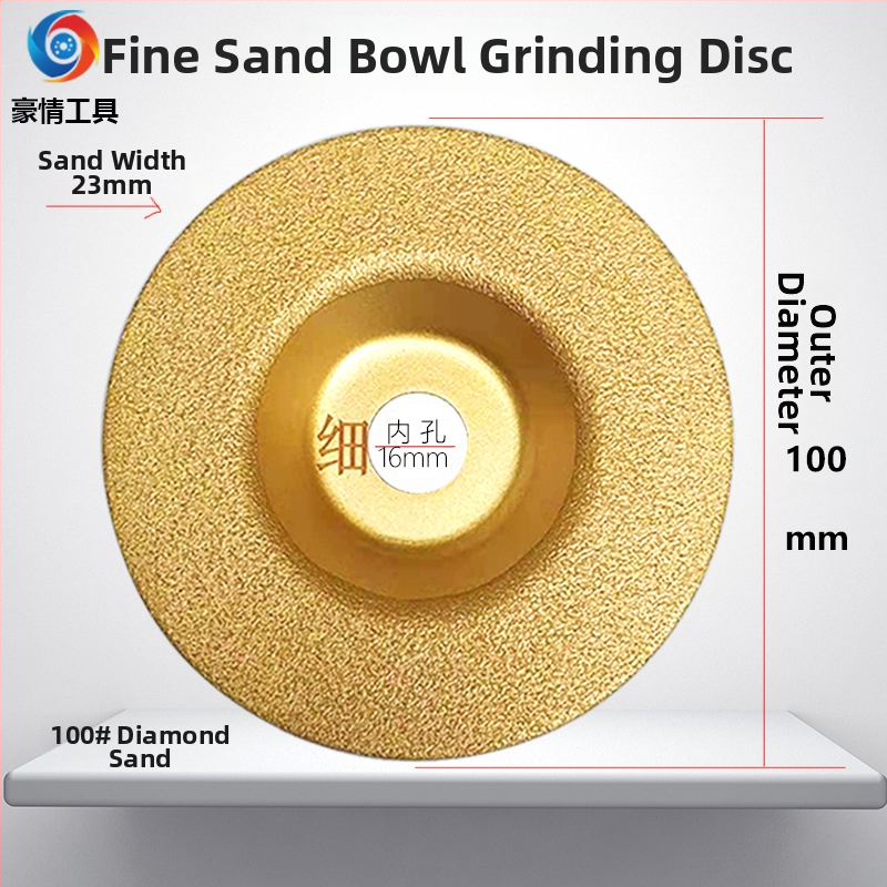 Diamantový disk na uhlovú brúsku – oblý misovitý brazed disk na brúsenie a rezanie mramoru, granitu, obkladačiek, kamenných dosiek a skla – Pride Tools