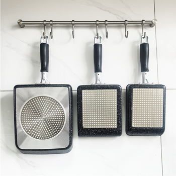 Tigaie Tamagoyaki pentru omletă, interior cu Maifan, antiaderent, corp din aliaj de aluminiu, formă pătrată, adâncime 4 cm