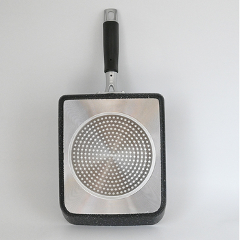 Tigaie Tamagoyaki pentru omletă, interior cu Maifan, antiaderent, corp din aliaj de aluminiu, formă pătrată, adâncime 4 cm