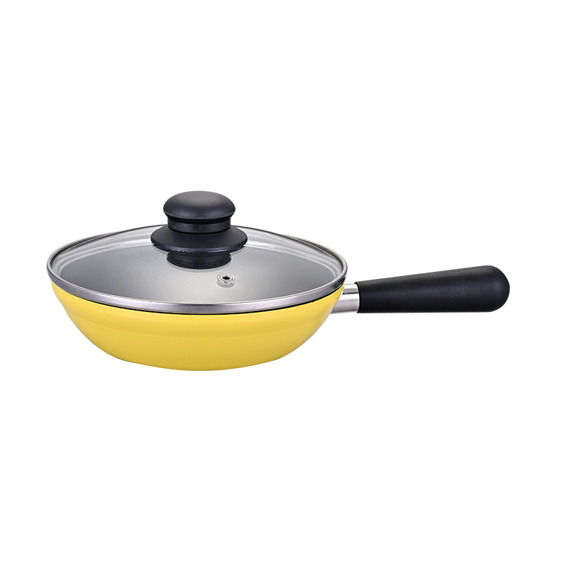 Neprijanjajuća tava, aluminijska legura, dvostruko dno, stakleni poklopac, dubina 4 cm, masa 610 g