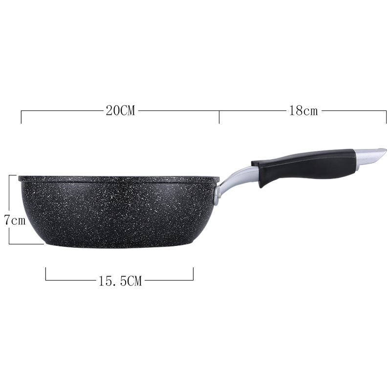 Wok za kućnu upotrebu, japanskog stila, neprijanjajući premaz s Maifan kamenom, aluminijska legura, model YWDT-2002