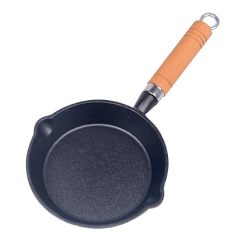 Mini tava od lijevanog željeza za prženje jaja i knedli s jajima, bez premaza, plosno dno, 10–16 cm