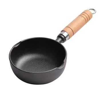 Lijevana tava za prženje, bez premaza, dubina 5 cm, težina 0,8 kg, kompatibilna s plinskim i indukcijskim pločama, bez poklopca
