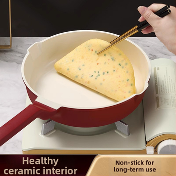 Premium keramički non-stick tiganj za prženje, 26 cm, s staklenim poklopcem, kompatibilan s indukcijom i plinskim štednjakom