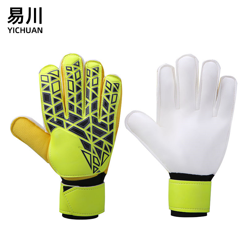Nogometne vratarske rukavice, PU materijal, debeli protivklizni grip, laserski uzorak, za trening i utakmice (unisex; marka Yichuan)