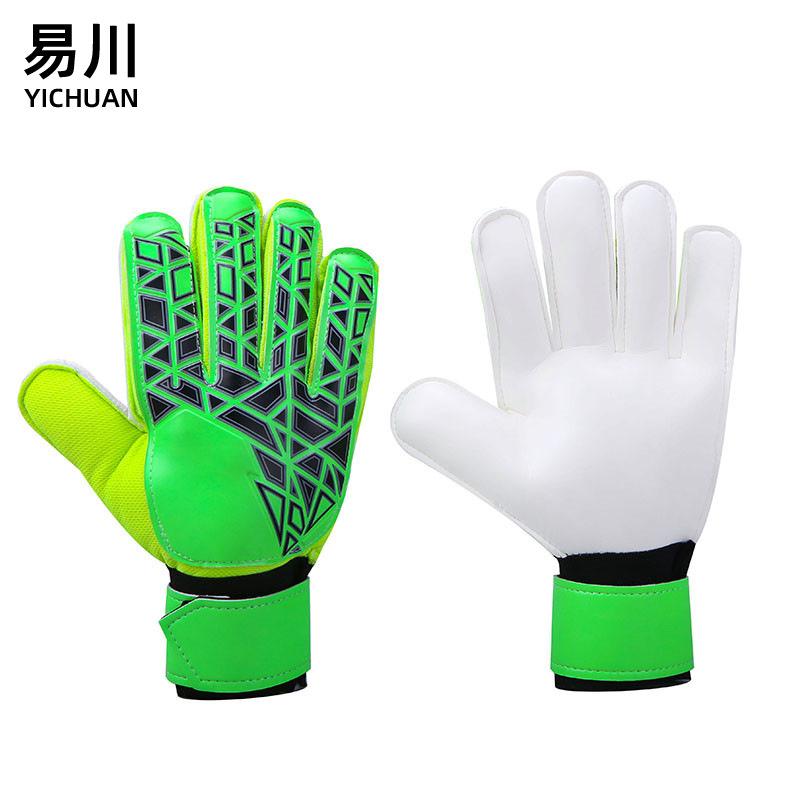 Nogometne vratarske rukavice, PU materijal, debeli protivklizni grip, laserski uzorak, za trening i utakmice (unisex; marka Yichuan)