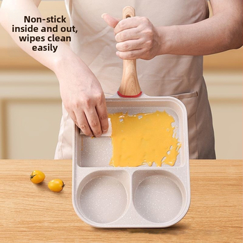 Panvica s nepriľnavým povrchom, multifunkčná na raňajky a vajcia, hliníková zliatina, viacvrstvové dno, model 5656448, kompatibilná s bežnými sporákmi