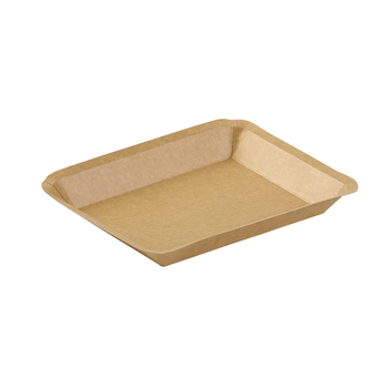 Еднократна тава от крафт хартия, правоъгълна, неподходяща за микровълнова, не биоразградим материал