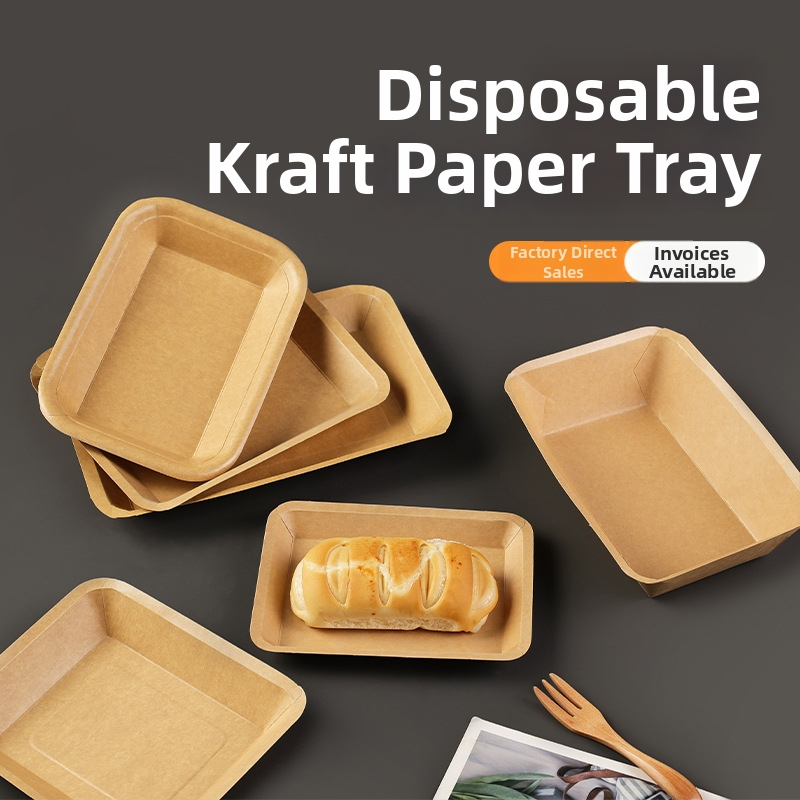 Jednorazový tanier z kraftového papiera, obdĺžnikový tvar, nie je vhodný do mikrovlnky, nebiodegradovateľný, typ riadu – tanier