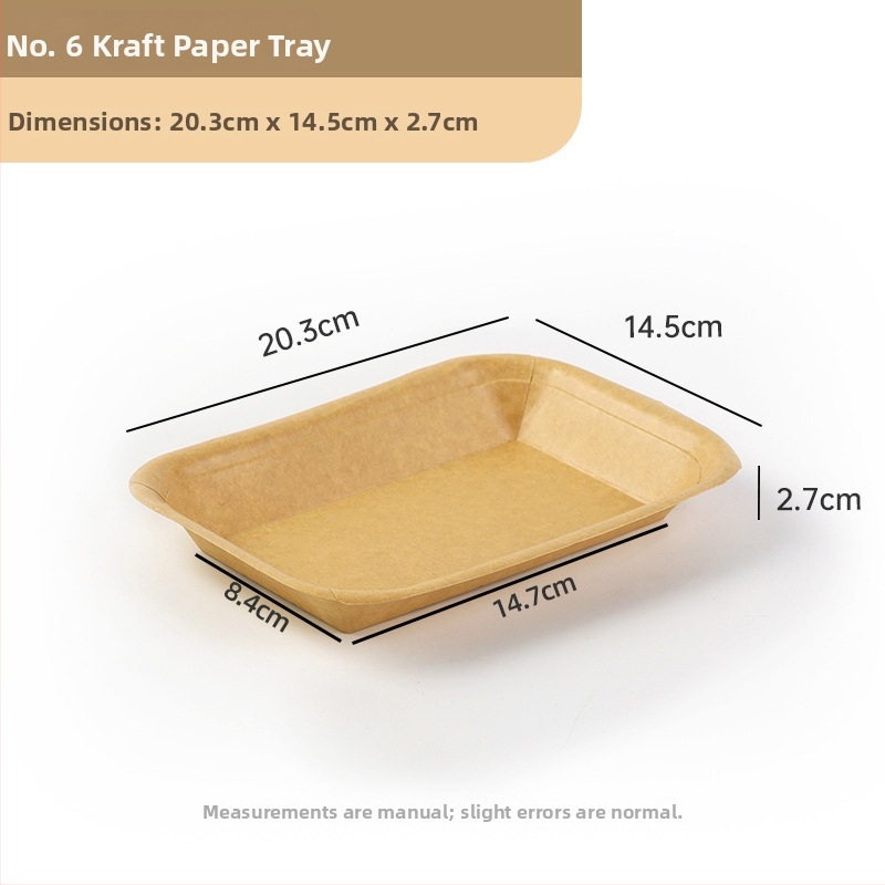 Jednorazový tanier z kraftového papiera, obdĺžnikový tvar, nie je vhodný do mikrovlnky, nebiodegradovateľný, typ riadu – tanier