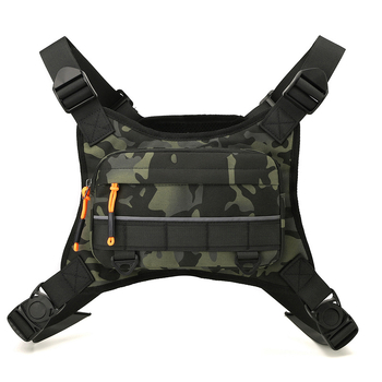 Szabadidős mellény hátizsák férfiaknak - vízálló nylon mellényes táska túrázáshoz, hegymászáshoz, kempingezéshez - légáteresztő, ultra könnyű, kopásálló, görbült vállpánt, poliészter bélés