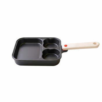 Neprijanjajući tiganj za jaja od aluminijske legure – tri u jedan doručak tiganj, 690 g, dubina 3.6 cm