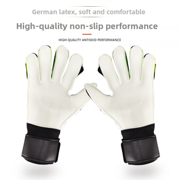 Mănuși de portar pentru fotbal, semi-latex, protecție pentru degete, antialunecare și rezistente la uzură, PU+latex, marca Yousibao, unisex, pentru fotbal