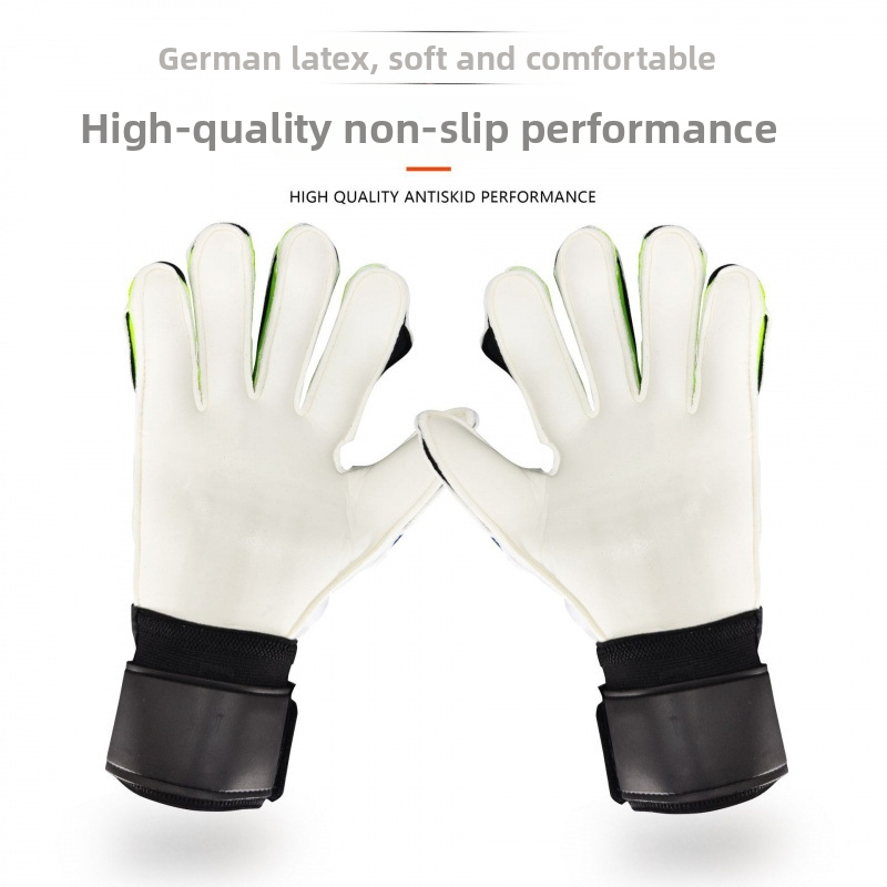 Mănuși de portar pentru fotbal, semi-latex, protecție pentru degete, antialunecare și rezistente la uzură, PU+latex, marca Yousibao, unisex, pentru fotbal