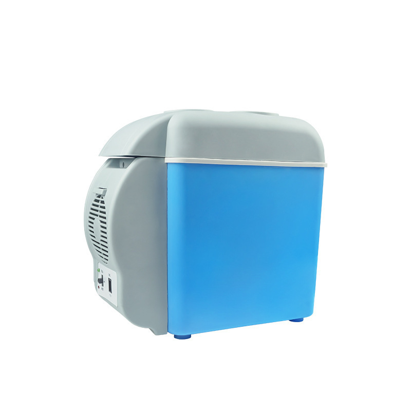 Mini frigider auto cu funcție duală cald/rece, capacitate 7,5 L, alimentare 12V, 30-48W, răcire până la 3°C, încălzire până la 50°C