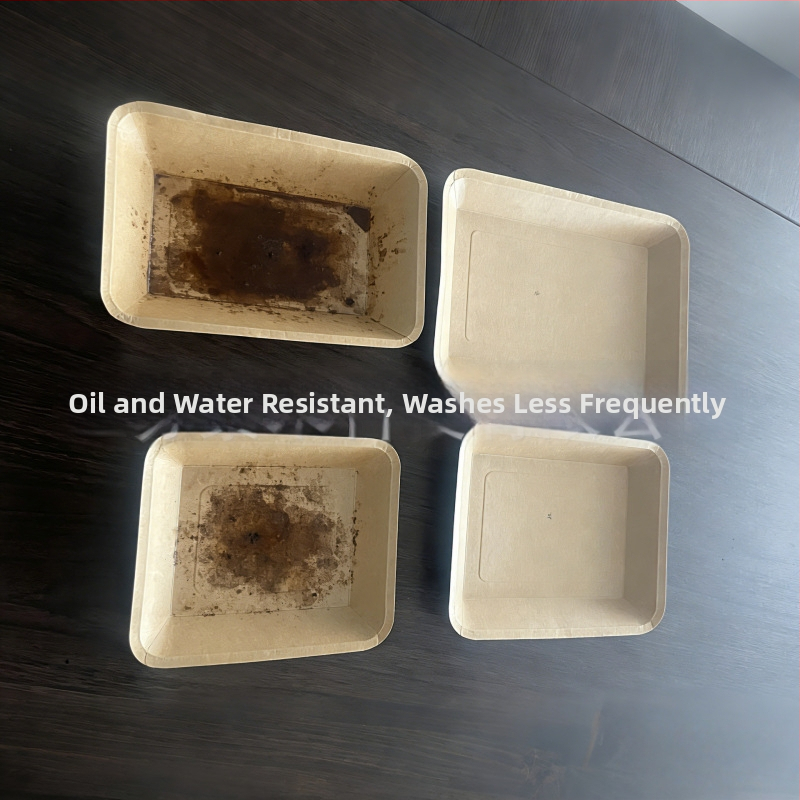 Jednorazová tácka z Kraft papiera – obdĺžniková, mikrovlnná kompatibilná, biologicky rozložiteľná